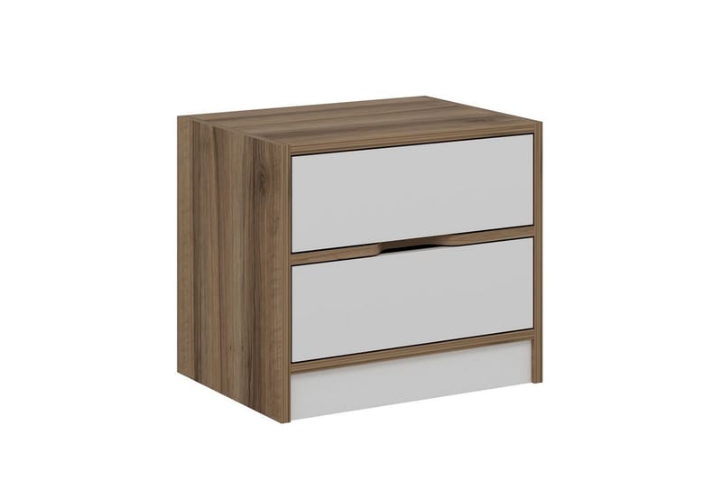 Munna Sängbord 54 cm, Valnöt/Vit