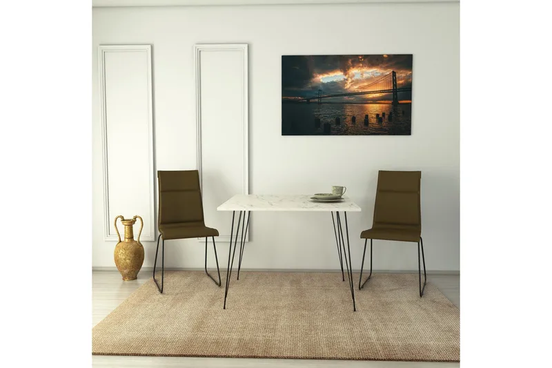 Murtwell Bord 90 cm - Svart/Vit - Möbler - Bord & matgrupper - Matbord & köksbord