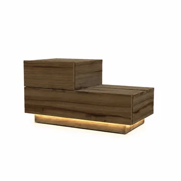 Mutki Nattduksbord 70x35x38,3 cm - Brun valnöt - Möbler - Bord & matgrupper - Avlastningsbord - Sängbord & nattduksbord
