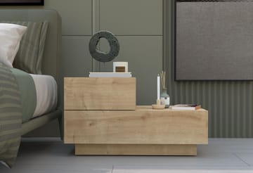 Mutki Nattduksbord 70x35x38,3 cm - Sapphire Oak - Möbler - Bord & matgrupper - Avlastningsbord - Sängbord & nattduksbord