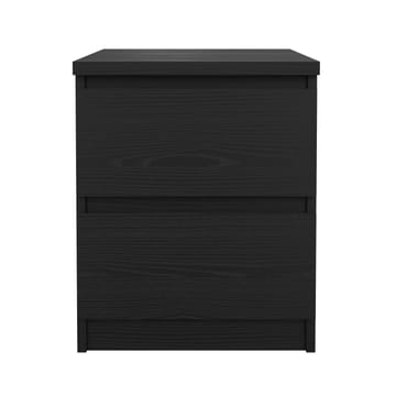 Naia Sängbord & Nattduksbord 40x50x50 cm i Trä med Valnötsutseende, Förvaring med 2 Lådor - Svart - Möbler - Bord & matgrupper - Avlastningsbord - Sängbord & nattduksbord