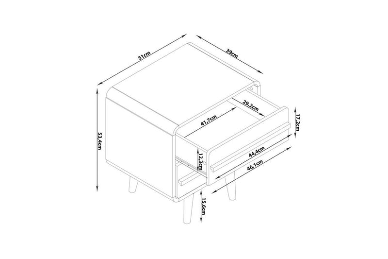 Nattduksbord Chantal Natur - Natur - Möbler - Bord & matgrupper - Avlastningsbord - Sängbord & nattduksbord