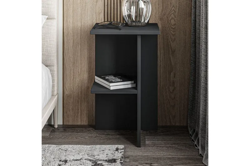 Nattduksbord Gwyneth Antracit - Antracit - Möbler - Bord & matgrupper - Avlastningsbord - Sängbord & nattduksbord