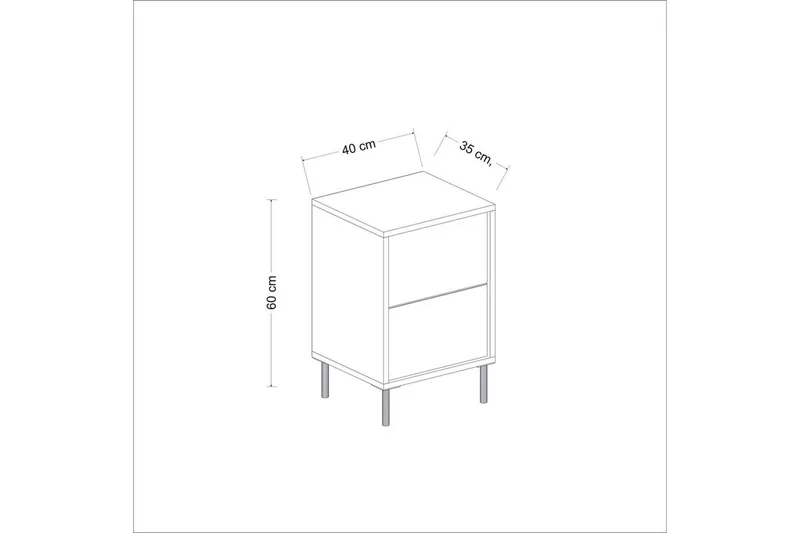 Nattduksbord Imaj Travertin / Rany - Beige/Guld - Möbler - Bord & matgrupper - Avlastningsbord - Sängbord & nattduksbord