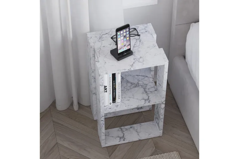 Nattduksbord Quival Carraramarmor - Carraramarmor - Möbler - Bord & matgrupper - Avlastningsbord - Sängbord & nattduksbord