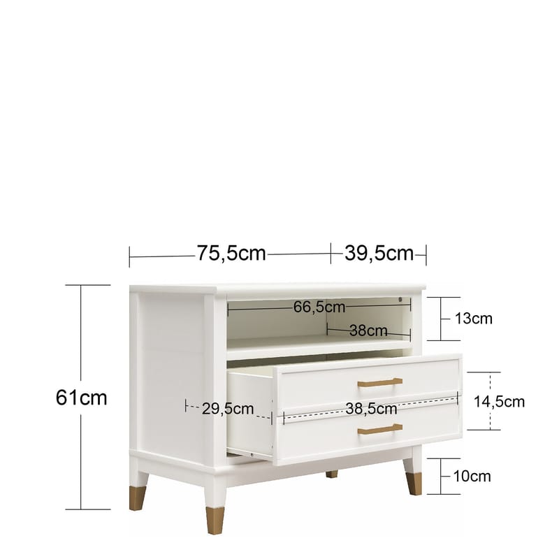 Nattduksbord Westerleigh Blekt Grön - Blekt Grön - Möbler - Bord & matgrupper - Avlastningsbord - Sängbord & nattduksbord