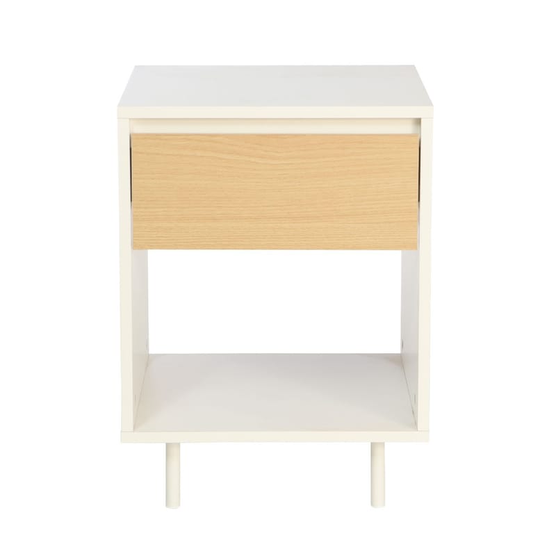 Nattduksbord/sidobord Herta 40x40x54 cm - ljus trä/vit - Möbler - Bord & matgrupper - Avlastningsbord - Sängbord & nattduksbord