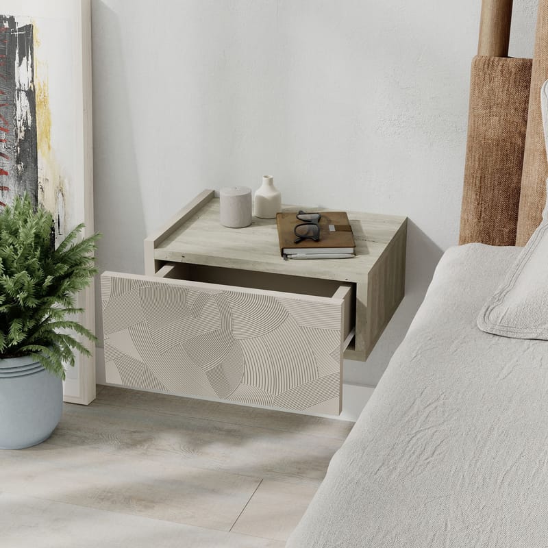 Nilena Sängbord 38 cm - Sandsten travertin - Möbler - Bord & matgrupper - Avlastningsbord - Sängbord & nattduksbord