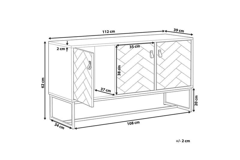 Nueva Skänk 112 cm i Trä - Vit|Brun|Svart - Förvaring - Förvaringsmöbler - Sideboard & skänk