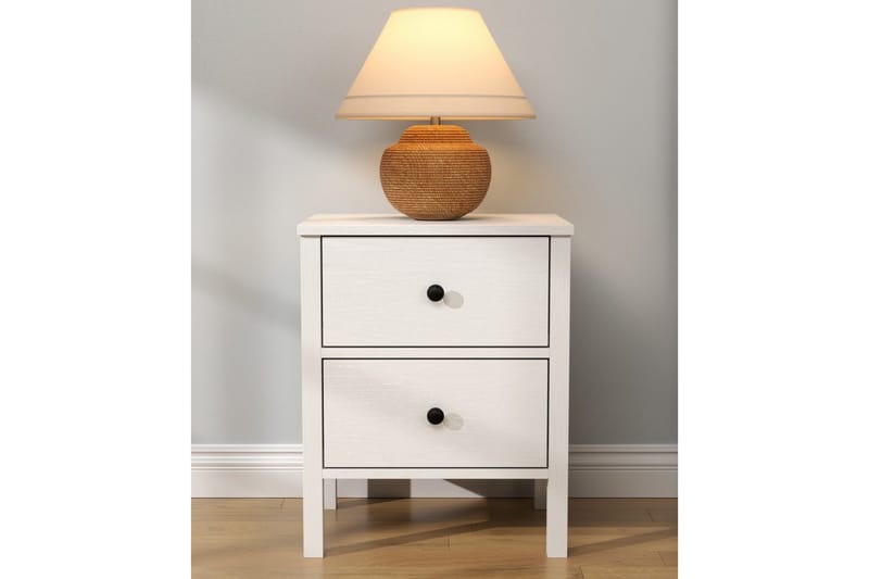 Odelis Sängbord 50 cm - Natur/Vit - Möbler - Bord & matgrupper - Avlastningsbord - Sängbord & nattduksbord