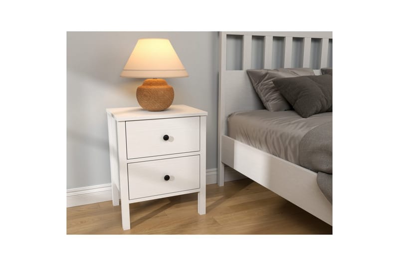 Odelis Sängbord 50 cm - Natur/Vit - Möbler - Bord & matgrupper - Avlastningsbord - Sängbord & nattduksbord