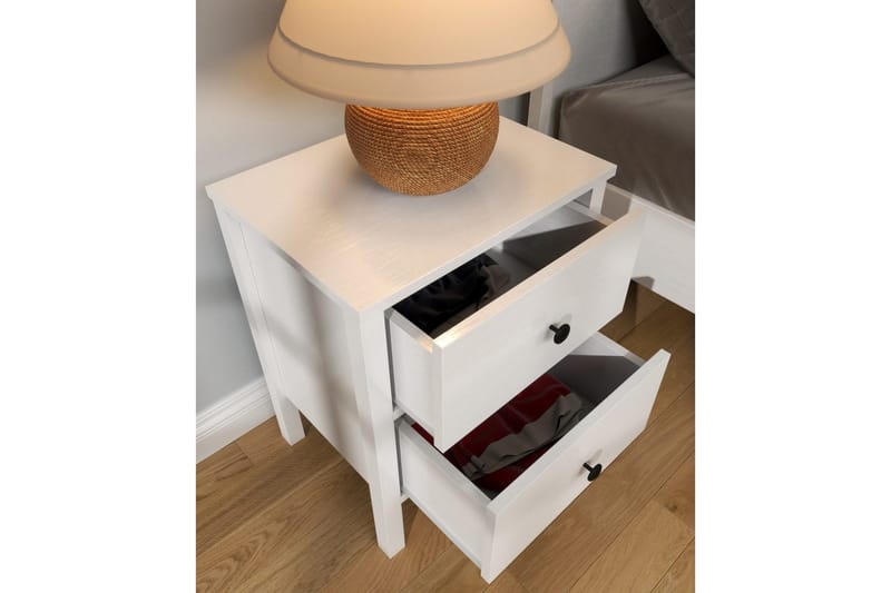 Odelis Sängbord 50 cm - Natur/Vit - Möbler - Bord & matgrupper - Avlastningsbord - Sängbord & nattduksbord