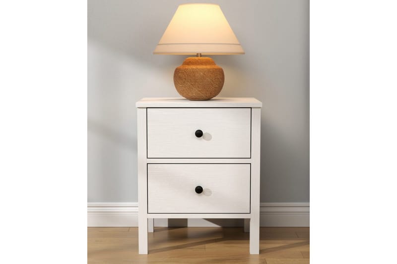 Odelis Sängbord 50 cm - Natur/Vit - Möbler - Bord & matgrupper - Avlastningsbord - Sängbord & nattduksbord