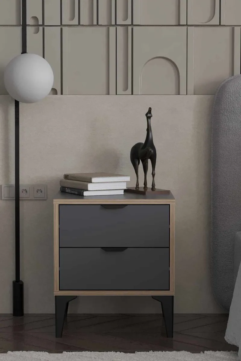 Olyros Nattduksbord 45 cm - Antracit - Möbler - Bord & matgrupper - Avlastningsbord - Sängbord & nattduksbord