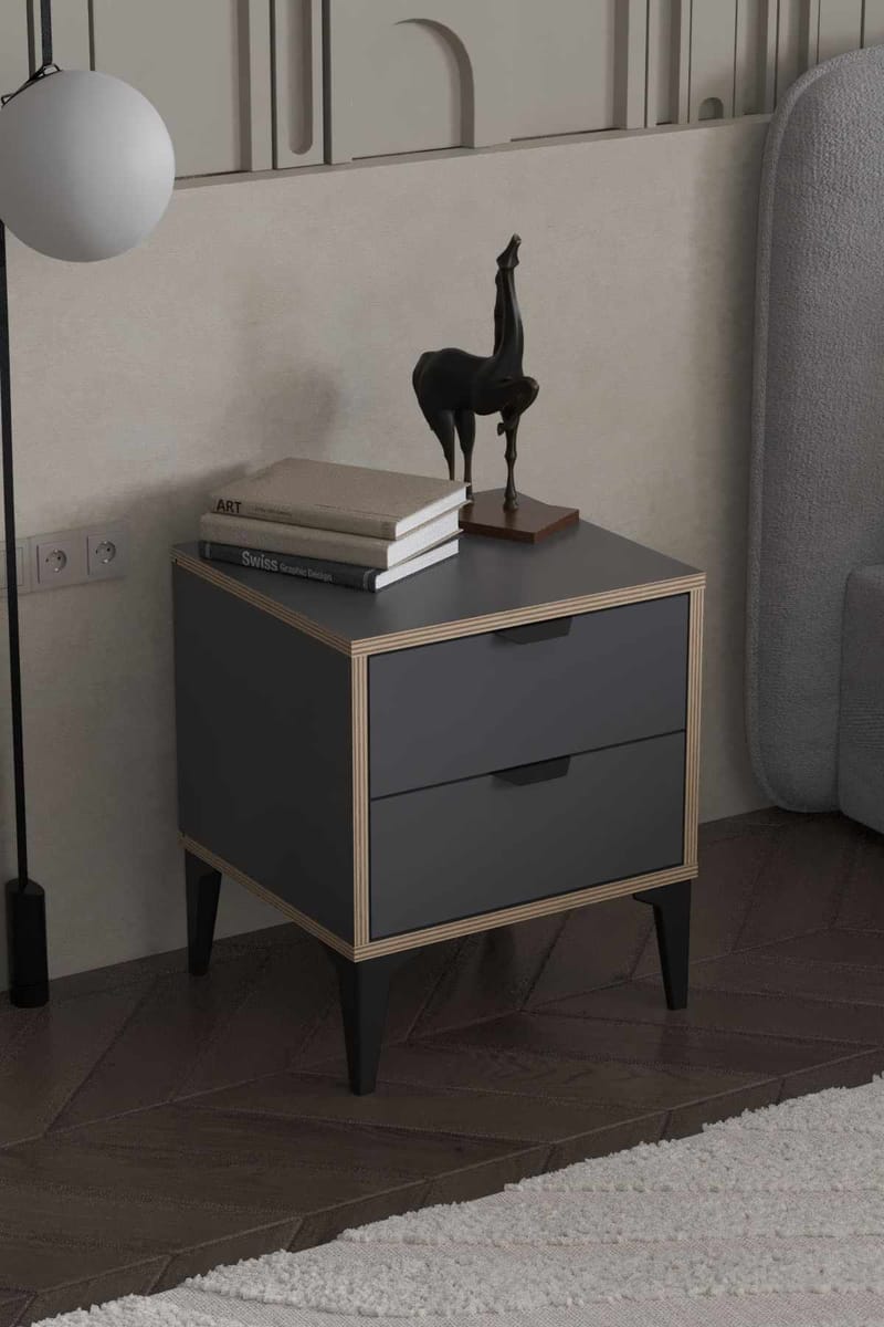 Olyros Nattduksbord 45 cm - Antracit - Möbler - Bord & matgrupper - Avlastningsbord - Sängbord & nattduksbord