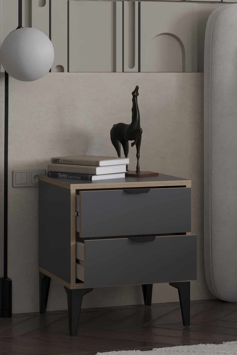 Olyros Nattduksbord 45 cm - Antracit - Möbler - Bord & matgrupper - Avlastningsbord - Sängbord & nattduksbord