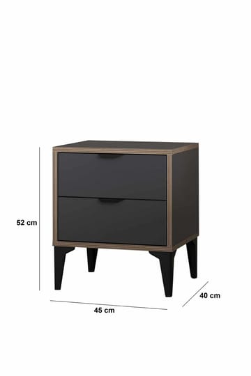 Olyros Nattduksbord 45 cm - Antracit - Möbler - Bord & matgrupper - Avlastningsbord - Sängbord & nattduksbord