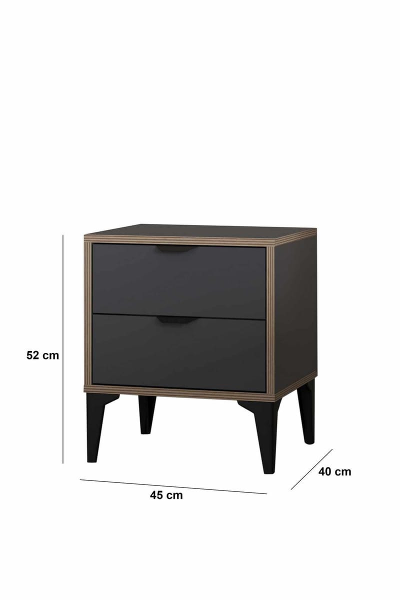 Olyros Nattduksbord 45 cm - Antracit - Möbler - Bord & matgrupper - Avlastningsbord - Sängbord & nattduksbord
