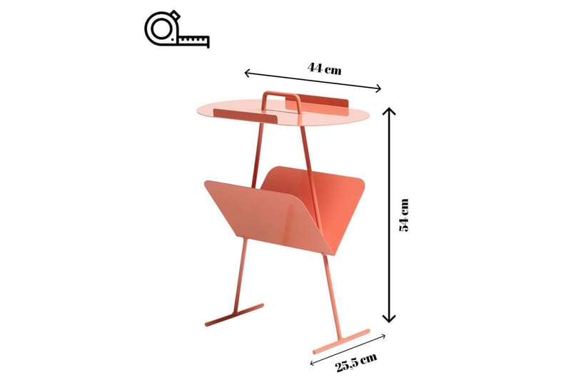 Orren Sidobord 44 cm - Rosa - Möbler - Bord & matgrupper - Avlastningsbord - Lampbord