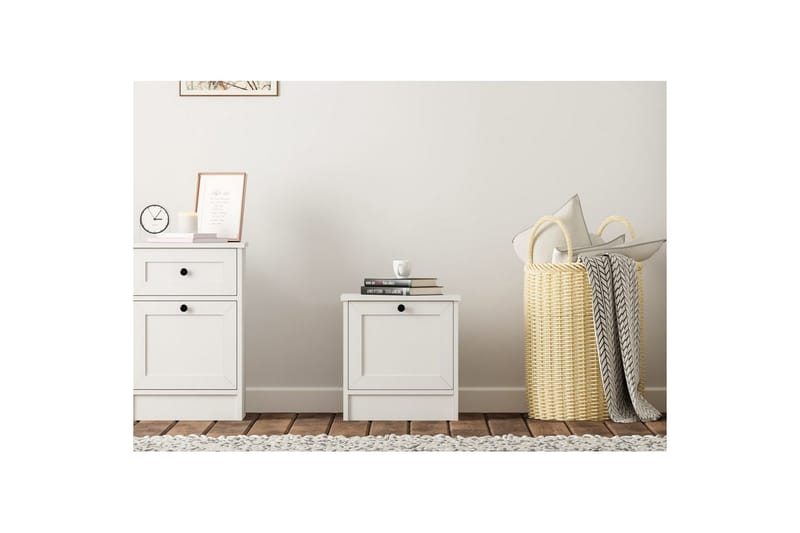 Ovril Sängbord 45 cm - Matt Vit - Möbler - Bord & matgrupper - Avlastningsbord - Sängbord & nattduksbord