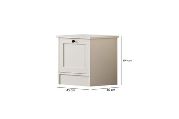 Ovril Sängbord 45 cm - Matt Vit - Möbler - Bord & matgrupper - Avlastningsbord - Sängbord & nattduksbord