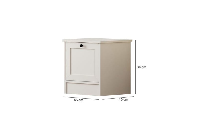 Ovril Sängbord 45 cm - Matt Vit - Möbler - Bord & matgrupper - Avlastningsbord - Sängbord & nattduksbord