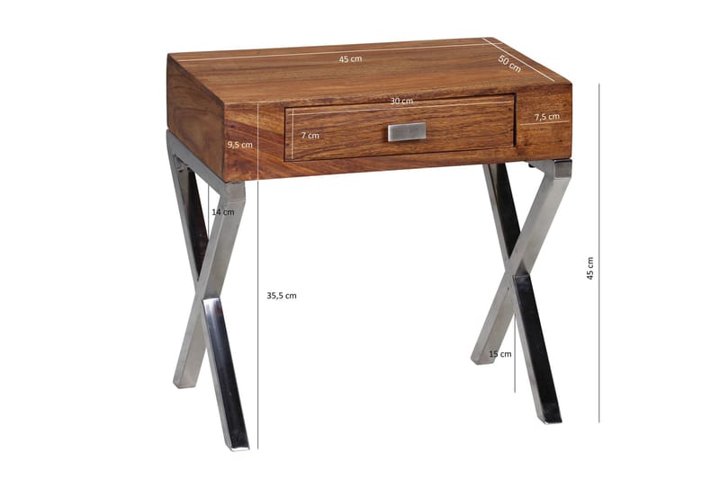 Pakefield Sängbord 45 cm - Trä/natur - Sängbord & nattduksbord