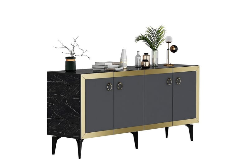 Petrolla Konsollbord 150 cm - Guld/Svart/Antracit - Möbler - Bord & matgrupper - Avlastningsbord - Hallbord