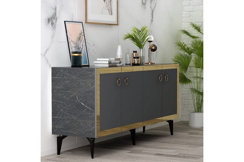 Petrolla Konsollbord 150 cm - Guld/Svart/Antracit - Möbler - Bord & matgrupper - Avlastningsbord - Hallbord