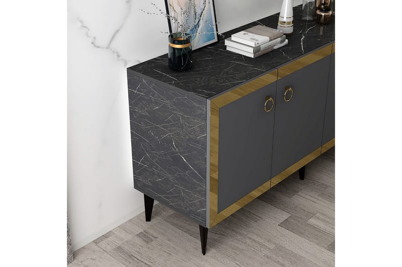 Petrolla Konsollbord 150 cm - Guld/Svart/Antracit - Möbler - Bord & matgrupper - Avlastningsbord - Hallbord