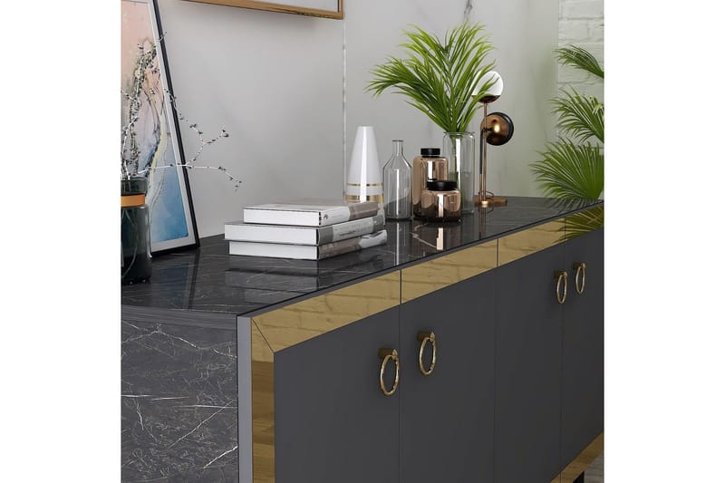 Petrolla Konsollbord 150 cm - Guld/Svart/Antracit - Möbler - Bord & matgrupper - Avlastningsbord - Hallbord