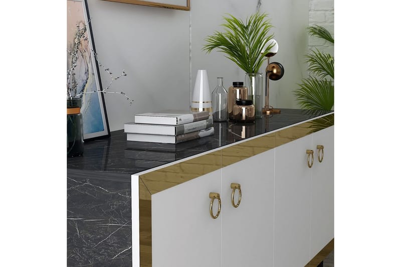 Petrolla Konsollbord 150 cm - Guld/Svart/Vit - Möbler - Bord & matgrupper - Avlastningsbord - Hallbord