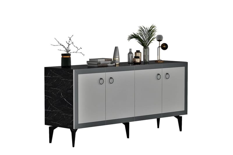 Petrolla Konsollbord 150 cm - Svart/Vit/Silver - Möbler - Bord & matgrupper - Avlastningsbord - Hallbord