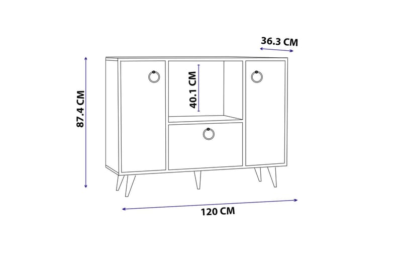 Pietro Konsollbord 120x87,4 cm Ljusbrun - Hanah Home - Hallbord - Konsolbord & sidobord