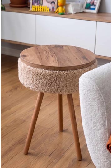 Queno Sidobord 33x55 cm - Beige - Möbler - Bord & matgrupper - Avlastningsbord - Lampbord