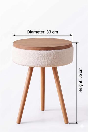 Queno Sidobord 33x55 cm - Vit - Möbler - Bord & matgrupper - Avlastningsbord - Lampbord