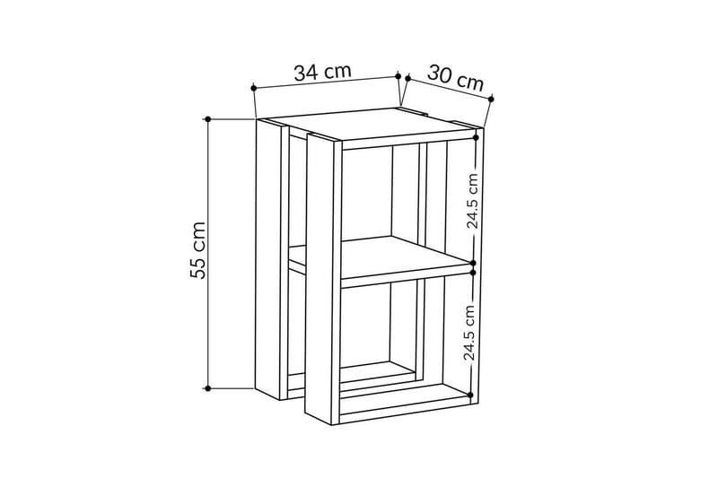Quival Sängbord 30 cm - Multifärgad - Möbler - Bord & matgrupper - Avlastningsbord - Sängbord & nattduksbord