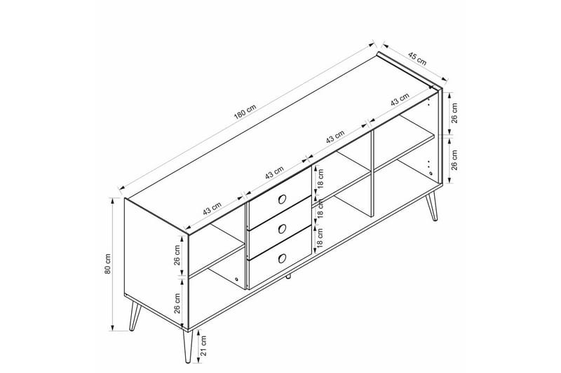 Ralor Konsollbord 180 cm - Vit - Möbler - Bord & matgrupper - Avlastningsbord - Hallbord
