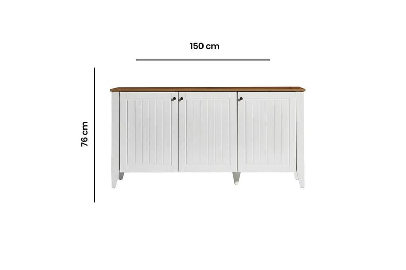 Ranko Konsollbord 150 cm - Mediumfärgat trä/Vit - Möbler - Bord & matgrupper - Avlastningsbord - Hallbord