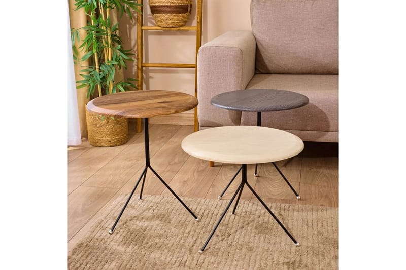 Ranko Satsbord 41 cm - Brun/Cremevit/Antracit - Möbler - Bord & matgrupper - Avlastningsbord - Satsbord