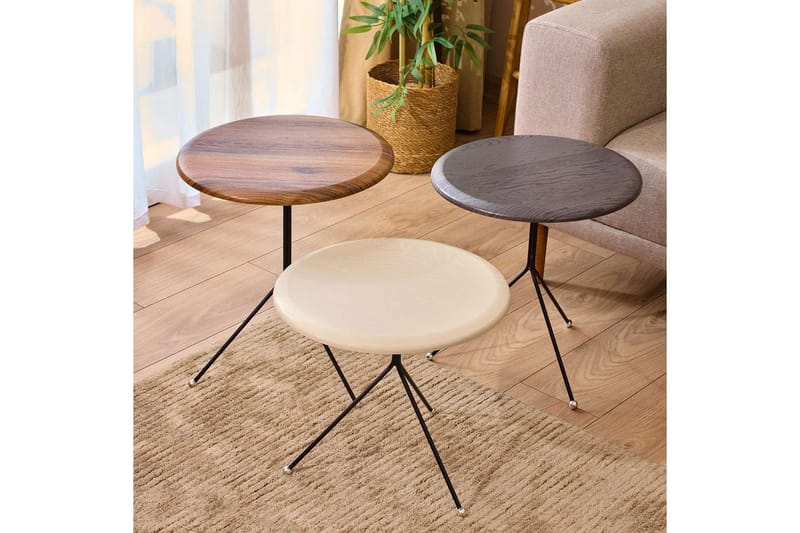 Ranko Satsbord 41 cm - Brun/Cremevit/Antracit - Möbler - Bord & matgrupper - Avlastningsbord - Satsbord