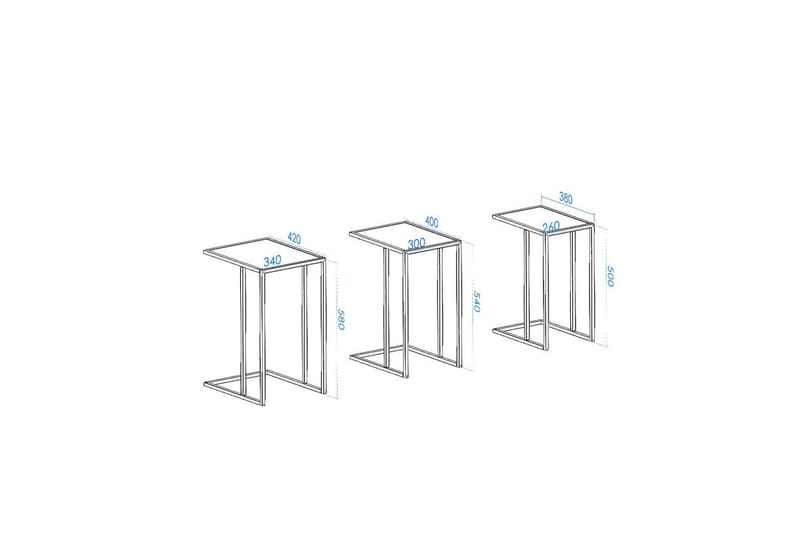 Ransdorp Satsbord 42 cm - Guld - Möbler - Bord & matgrupper - Avlastningsbord - Satsbord