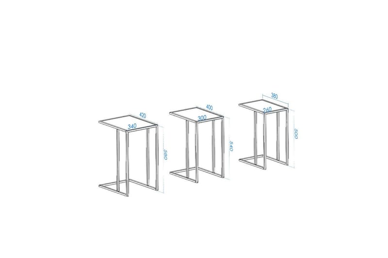 Ransdorp Satsbord 42 cm - Svart - Möbler - Bord & matgrupper - Avlastningsbord - Satsbord