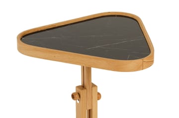 Ravlen Sidobord 46x43x46 cm - Ek och svart marmor - Möbler - Bord & matgrupper - Avlastningsbord - Lampbord