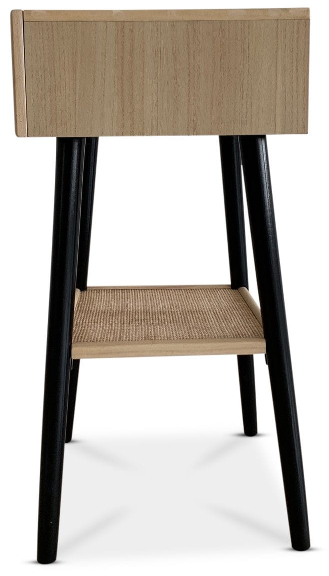 React sängbord - Rotting / Svart - Ljus ek/svart - Möbler - Bord & matgrupper - Avlastningsbord - Sängbord & nattduksbord