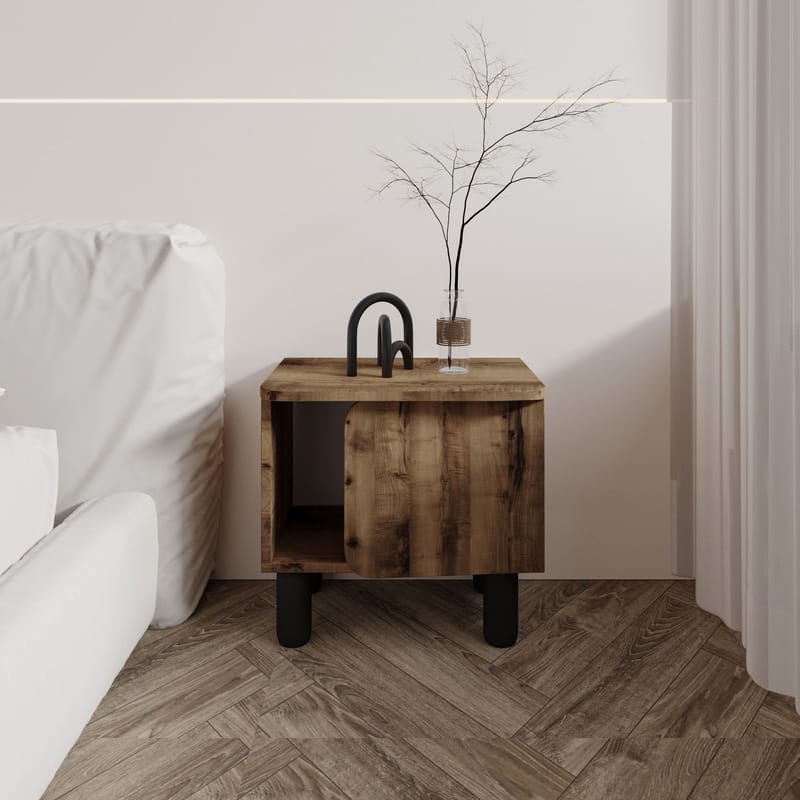 Relento Nattduksbord 50x48,6x30 cm - antik valnöt - Möbler - Bord & matgrupper - Avlastningsbord - Sängbord & nattduksbord