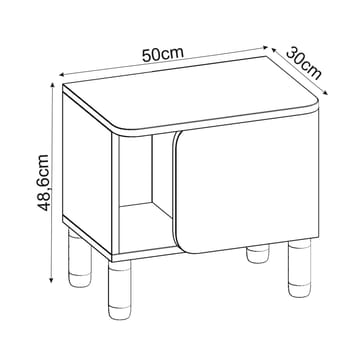 Relento Nattduksbord 50x48,6x30 cm - Antracit - Möbler - Bord & matgrupper - Avlastningsbord - Sängbord & nattduksbord