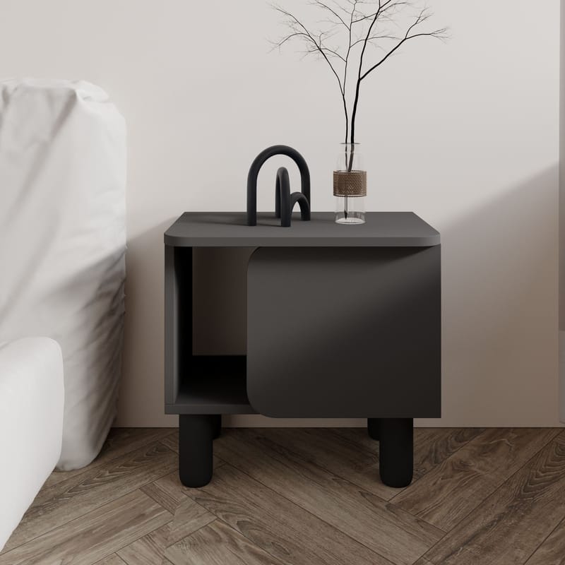 Relento Nattduksbord 50x48,6x30 cm - Antracit - Möbler - Bord & matgrupper - Avlastningsbord - Sängbord & nattduksbord