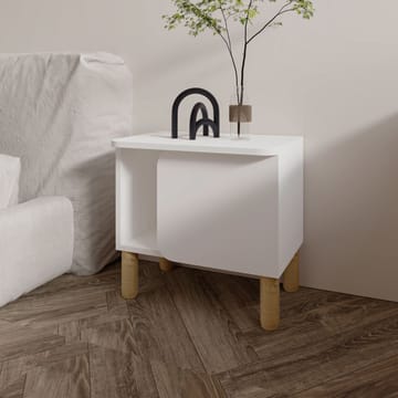 Relento Sängbord 50 cm, Öppen Förvaring - Vit - Möbler - Bord & matgrupper - Avlastningsbord - Sängbord & nattduksbord