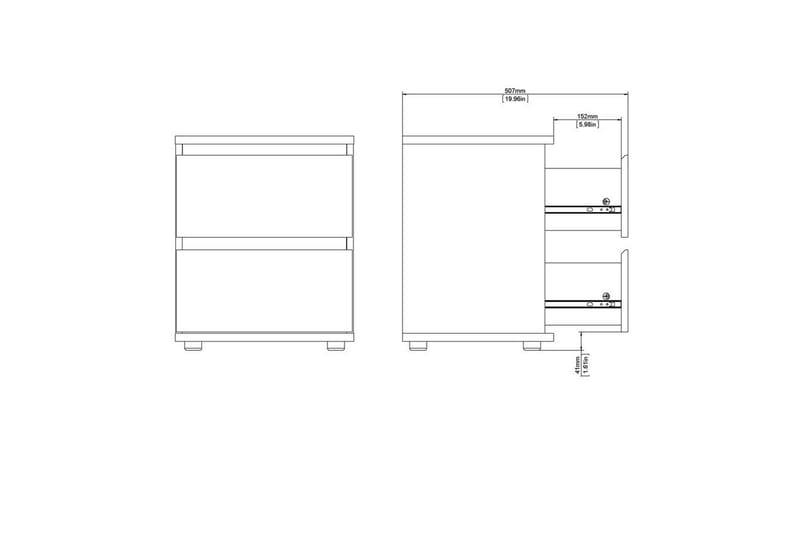 Rengo Sängbord 40,2 cm - Natur - Möbler - Bord & matgrupper - Avlastningsbord - Sängbord & nattduksbord